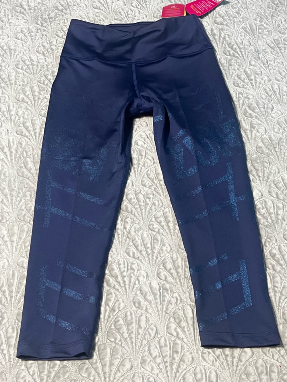 Zumba Fitness All That Glitters Is Zumba  High Waisted Crop Leggings Small NWT
